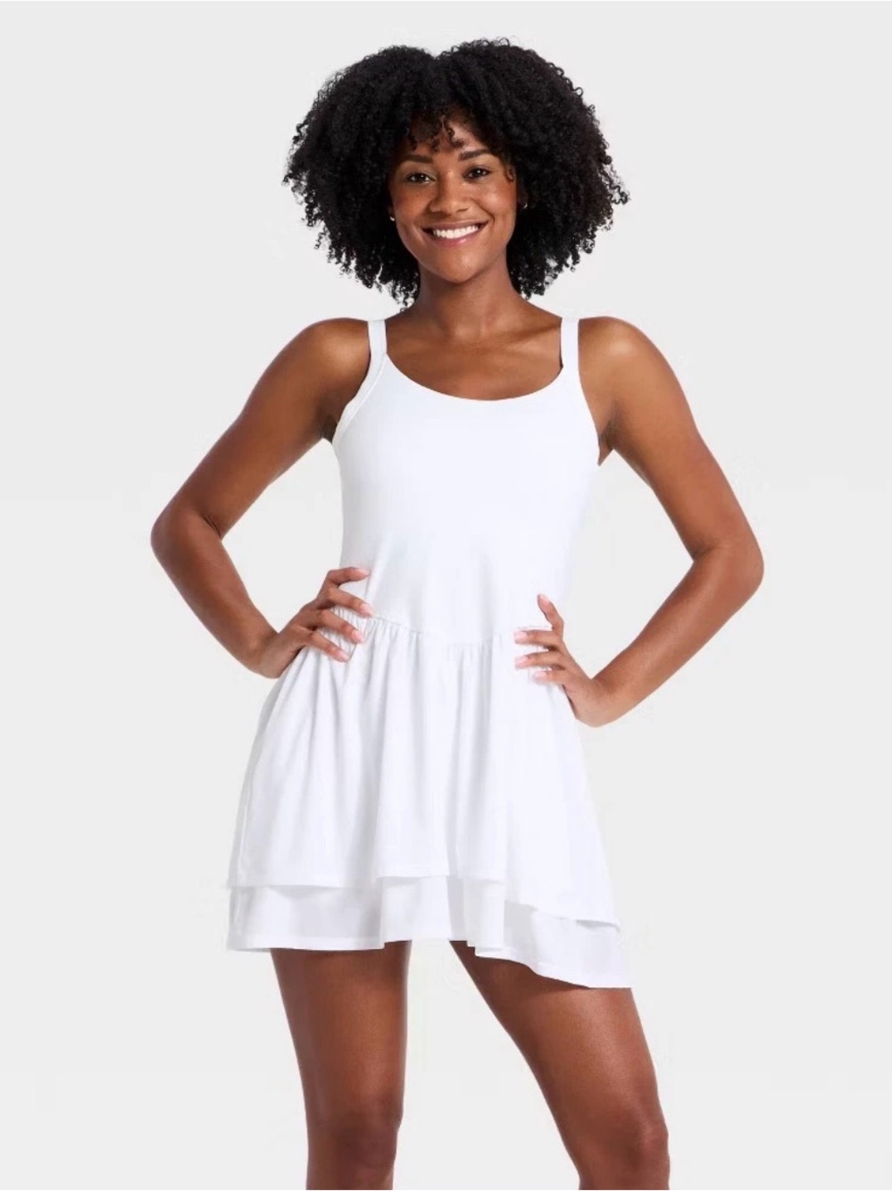 All In Motion Active Knit Layered Dress XXL White Tennis Golf Athleisure NWT - Picture 6 of 7